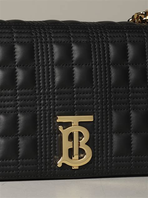 borse burberry pelle nera|Borsa a tracolla in pelle in Nero .